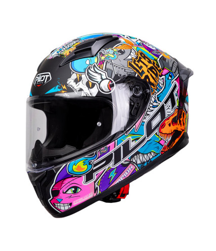 PILOT FLEX STREETBOMB ΚΡΑΝΟΣ FULL FACE ΜΑΥΡΟ/ ΚΟΚΚΙΝΟ