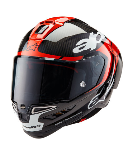 ALPINESTARS SUPERTECH ELEMENT R10 ΚΡΑΝΟΣ FULL FACE GLOSSY RED/CARBON/BLACK