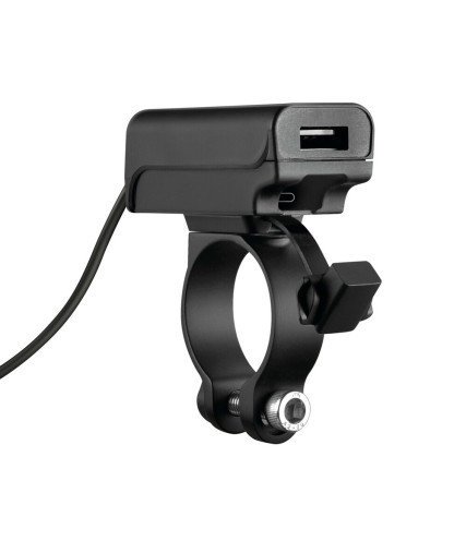 LAMPA X TREK OPTILINE MOTO ΦΟΡΤΙΣΤΗΣ USB TYPE A+C ΜΕ ΒΑΣΗ ΣΤΗΡΙΞΗΣ ΤΙΜΟΝΙΟΥ ΑΔΙΑΒΡΟΧΟΣ 12V 18W 22-32MM  