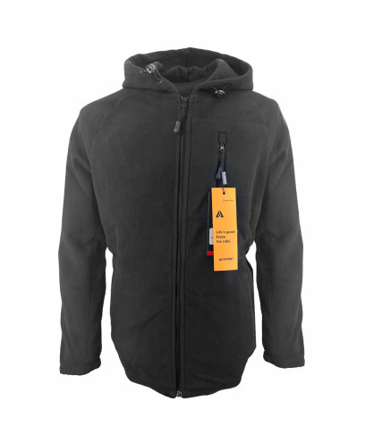 ΖΑΚΕΤΑ FLEECE AGVPRO POLAR GV-310 BLACK ΜΕ ΚΟΥΚΟΥΛΑ