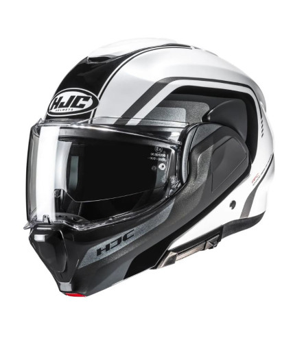 HJC F100 REFF MC1 ΚΡΑΝΟΣ FLIP UP SYSTEM KEVLAR WHITE SILVER BLACK