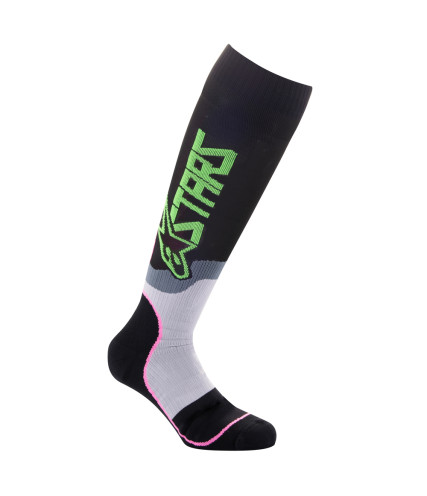 MX ALPINESTARS PLUS-2 ΙΣΟΘΕΡΜΙΚΕΣ ΚΑΛΤΣΕΣ  BLACK/ GREEN/ NEON PINK FLUO