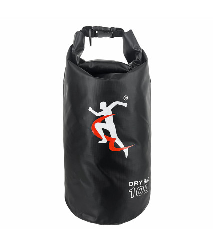 MCAN DRY BAG ΑΔΙΑΒΡΟΧΟΣ ΣΑΚΟΣ ΜΕ ΛΟΥΡΙ ΩΜΟΥ 10L ΜΑΥΡΟΣ
