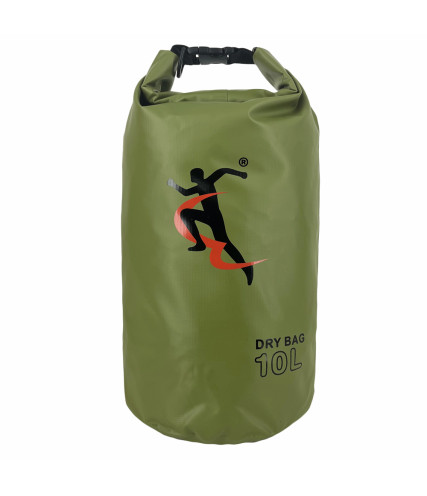 MCAN DRY BAG ΑΔΙΑΒΡΟΧΟΣ ΣΑΚΟΣ ΜΕ ΛΟΥΡΙ ΩΜΟΥ 10L ΠΡΑΣΙΝΟΣ