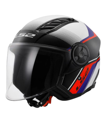 LS2 AIRFLOW II OF616 ΚΡΑΝΟΣ JET RUSH WHITE/BLUE/RED