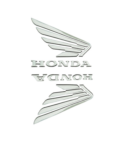HONDA ΑΥΤΟΚΟΛΛΗΤΟ ΣΗΜΑ 3D 2 ΤΕΜΑΧΙΑ SILVER 