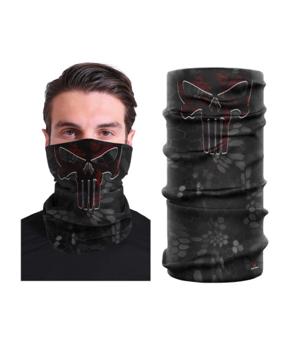 AGVPRO B019 ΜΠΑΝΤΑΝΑ ΛΑΙΜΟΥ SKULL RED UVPF 50+