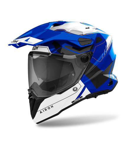 AIROH COMMANDER II REVEAL ΚΡΑΝΟΣ FULL FACE ENDURO GLOSS BLUE WHITE
