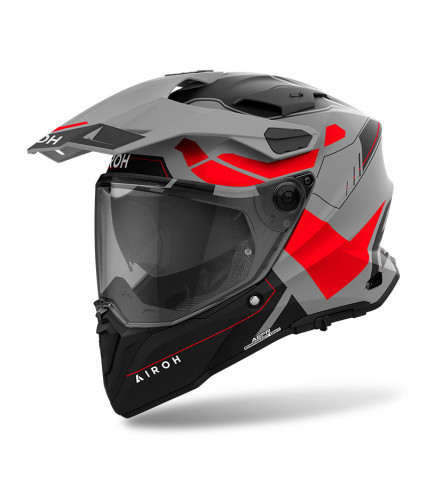AIROH COMMANDER II REVEAL ΚΡΑΝΟΣ FULL FACE ENDURO MATT GREY FLUO RED