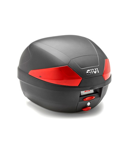 GIVI ΒΑΛΙΤΣΑ ΚΕΝΤΡΙΚΗ MONOLOCK B29N2 29L ΜΑΥΡΗ ΜΕ ΚΟΚΚΙΝΑ ΑΝΑΚΛΑΣΤΙΚΑ