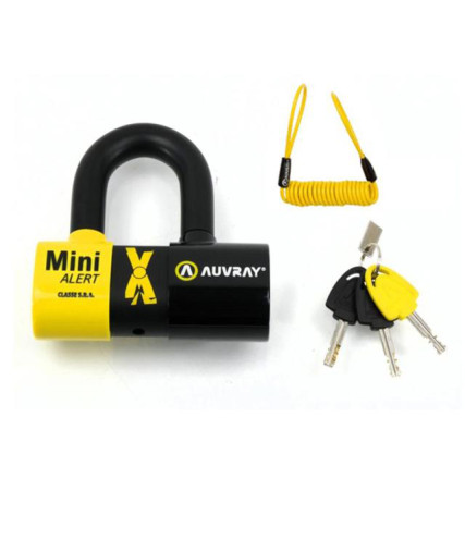 AUVRAY XTREM MINI ALERT ΚΛΕΙΔΑΡΙΑ ΔΙΣΚΟΦΡΕΝΟΥ ΜΕ ΣΥΝΑΓΕΡΜΟ YELLOW/BLACK