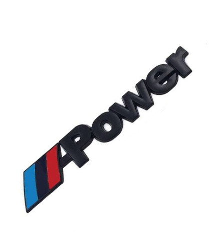 BMW POWER ΜΕΤΑΛΛΙΚΟ ΑΥΤΟΚΟΛΛΗΤΟ ΣΗΜΑ ΑΛΟΥΜΙΝΙΟΥ BLACK