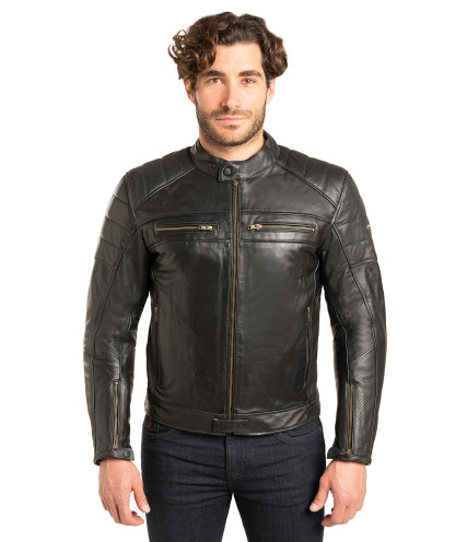 AGVPRO CITY RIDER ΜΠΟΥΦΑΝ ΜΗΧΑΝΗΣ ΔΕΡΜΑΤΙΝΟ ΜΑΥΡΟ