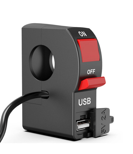 AGVPRO GV-7000 ΔΙΑΚΟΠΤΗΣ ΜΟΤΟΣΥΚΛΕΤΑΣ ON/OFF ΜΕ USB BLACK