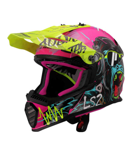 LS2 MX437J FAST EVO II MINI GORILLA ΚΡΑΝΟΣ ΠΑΙΔΙΚΟ ENDURO PINK