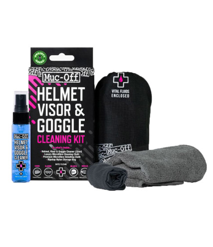MUC-OFF HELMET VISOR & GOGGLE CLEANING ΚΙΤ ΚΑΘΑΡΙΣΜΟΥ ΚΡΑΝΟΥΣ & ΖΕΛΑΤΙΝΑΣ 4 ΤΕΜΑΧΙΑ