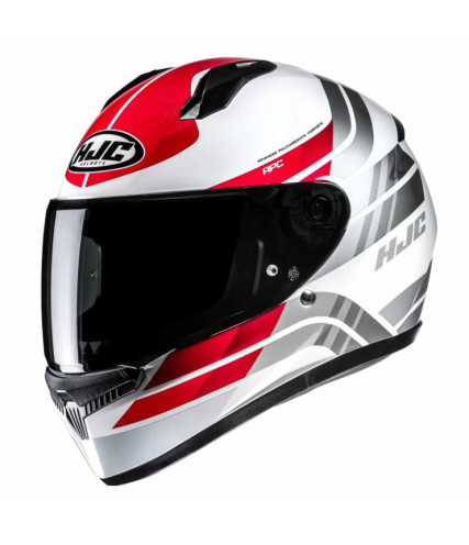 HJC C10 HIPER MC1 ΚΡΑΝΟΣ FULL FACE WHITE RED TITANIUM