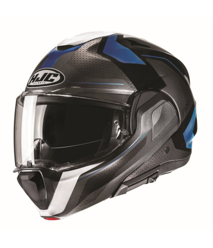 HJC F100 BIOS MC2 ΚΡΑΝΟΣ FLIP UP SYSTEM KEVLAR TITANIUM BLUE