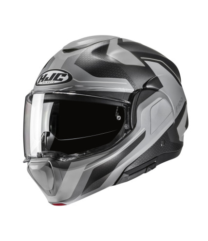 HJC F100 BIOS MC5SF ΚΡΑΝΟΣ FLIP UP SYSTEM KEVLAR GREY BLACK