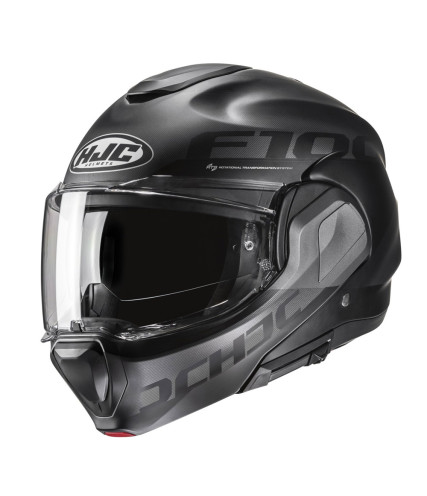 HJC F100 HETAL MC5SF ΚΡΑΝΟΣ FLIP UP SYSTEM FLAT TITANIUM