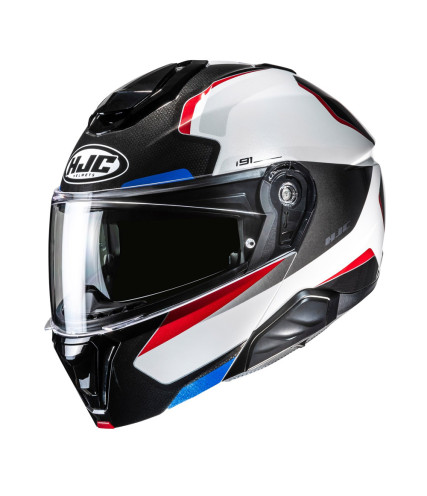 HJC i91 FELIO ΚΡΑΝΟΣ ΜΗΧΑΝΗΣ FLIP UP RED BLUE WHITE 