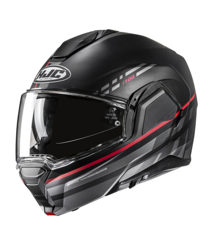 HJC i100 SYSMA MC1SF ΚΡΑΝΟΣ FLIP UP BLACK RED