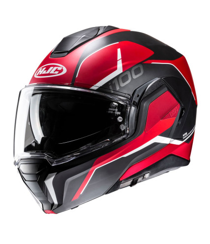 HJC i100 LORIX MC1SF ΚΡΑΝΟΣ FLIP UP BLACK RED