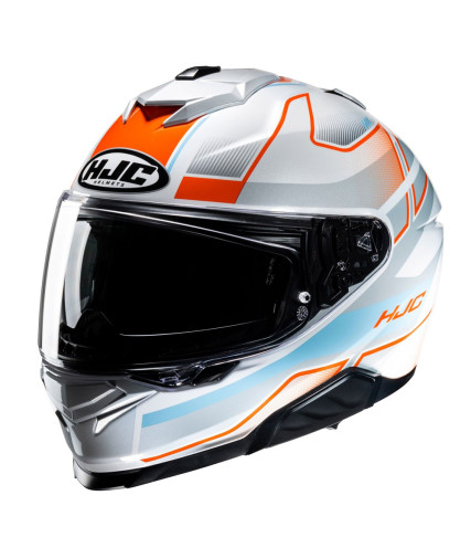 HJC i71 IORIX MC27 ΚΡΑΝΟΣ FULL FACE WHITE ORANGE