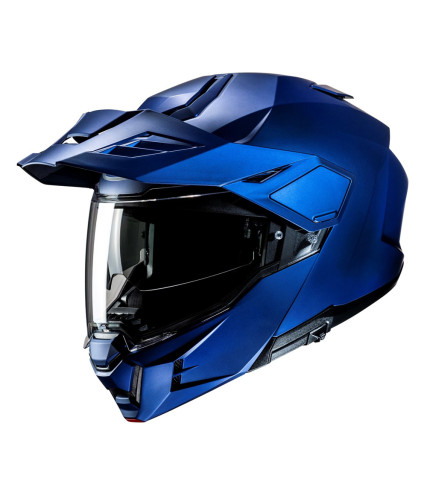 HJC i80 ΚΡΑΝΟΣ FLIP UP ENDURO ΜΕ ΓΕΙΣΟ SEMI FLAT METALLIC BLUE