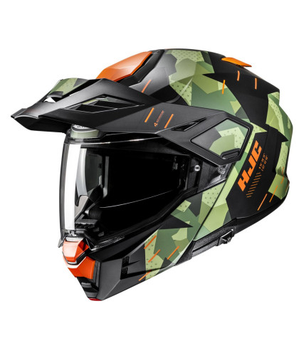 HJC i80 ROKI MC47SF ΚΡΑΝΟΣ FLIP UP ENDURO ΜΕ ΓΕΙΣΟ ORANGE GREEN