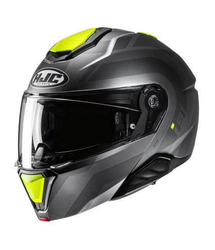 HJC i91 ARVEN MC3HSF ΚΡΑΝΟΣ FLIP UP TITANIUM FLUO
