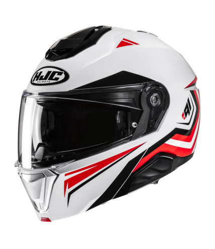 HJC i91 TRICUS MC1 ΚΡΑΝΟΣ FLIP UP WHITE RED