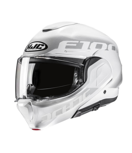HJC F100 HETAL MC10 ΚΡΑΝΟΣ FLIP UP SYSTEM KEVLAR WHITE SILVER