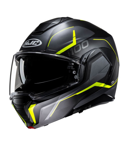 HJC i100 LORIX MC3HSF ΚΡΑΝΟΣ FLIP UP TITANIUM FLUO