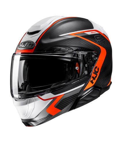 HJC RPHA 91 LAGOS MC6HSF ΚΡΑΝΟΣ FLIP UP CARBON ORANGE