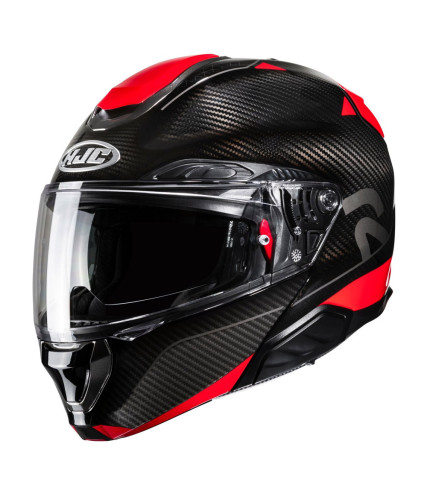 HJC RPHA 91 NOELA MC1 ΚΡΑΝΟΣ FLIP UP CARBON RED