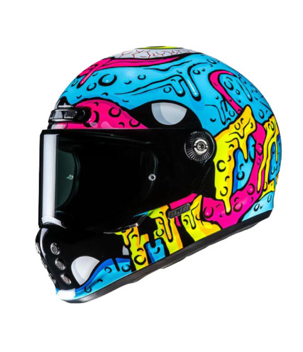 HJC V10 ΚΡΑΝΟΣ FULL FACE SQUEEZE MC28 BLUE PINK 
