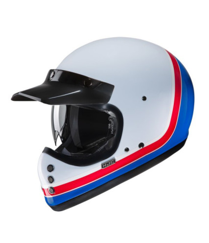 HJC V60 SCOBY MC21 ΚΡΑΝΟΣ ΜΗΧΑΝΗΣ KEVLAR OFF ROAD VINTAGE LIGHT BLUE
