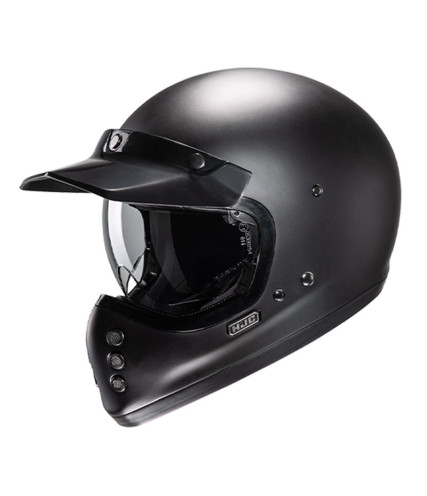 HJC V60 ΚΡΑΝΟΣ ΜΗΧΑΝΗΣ KEVLAR OFF ROAD VINTAGE SEMI FLAT BLACK