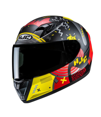 HJC Y10 MIKA  MC1SF ΠΑΙΔΙΚΟ ΚΡΑΝΟΣ ΜΗΧΑΝΗΣ FULL FACE RED YELLOW