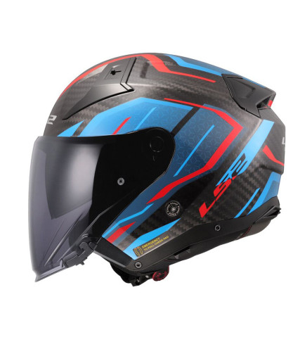 LS2 INFINITY II CARBON OF603 URUS ΚΡΑΝΟΣ JET BLUE RED