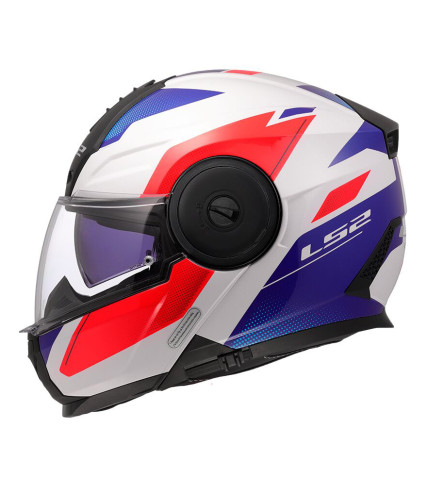LS2 SCOPE II FF902 DURIA ΚΡΑΝΟΣ FLIP UP WHITE RED BLUE
