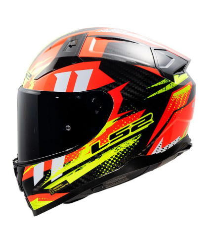 LS2 VECTOR II ΚΡΑΝΟΣ FULL FACE CARBON TANTIC ORANGE YELLOW