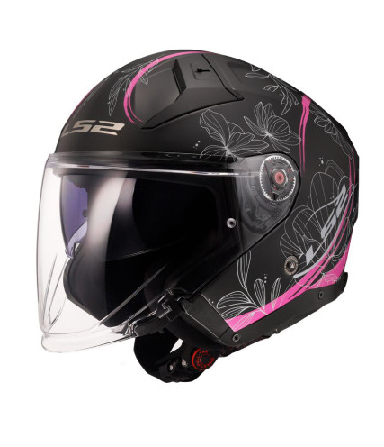 LS2 INFINITY II OF603 LOTUS ΚΡΑΝΟΣ JET MATT BLACK PINK