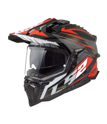 LS2 EXPLORER MX701 SPIRE ΚΡΑΝΟΣ ΜΗΧΑΝΗΣ ADVENTURE RED BLACK