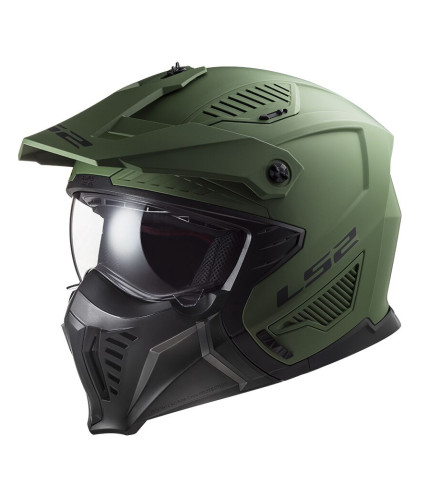 LS2 DRIFTER OF606 ΚΡΑΝΟΣ JET ΜΕ ΜΑΣΚΑ MATT MILITARY GREEN
