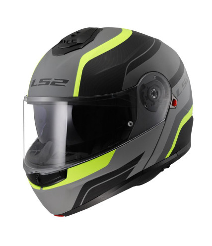 LS2 FF908 STROBE II MONZA ΚΡΑΝΟΣ ΜΗΧΑΝΗΣ FLIP UP MATT TITANIUM FLUO