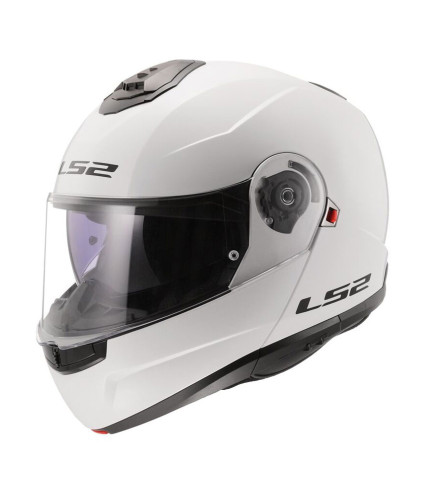 LS2 FF908 STROBE II ΚΡΑΝΟΣ ΜΗΧΑΝΗΣ FLIP UP GLOSS WHITE