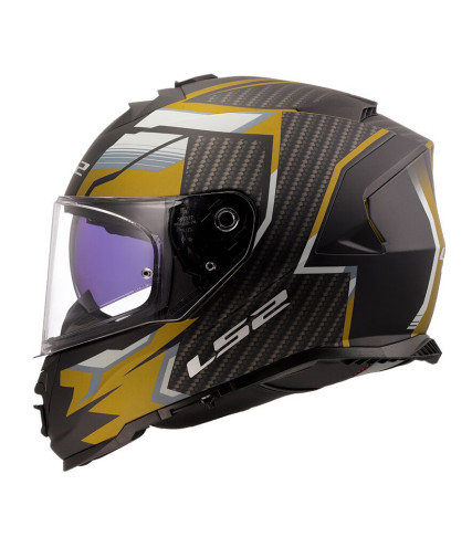 LS2 FF800 STORM II TRACKER ΚΡΑΝΟΣ FULL FACE MATT BLACK GOLD