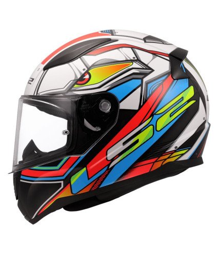 LS2 RAPID II FF353 XDRON ΚΡΑΝΟΣ FULL FACE WHITE BLUE RED